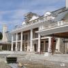 Here is the front of probably the largest house we've ever seen. This house had so many complicated architectural features that there was no way to insulate this house with fiberglass.