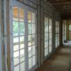 The entire first floor exterior wall facing the water had gorgeous french doors for a beautiful, breezy summer afternoon.