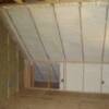 Second floor bedroom adjacent to a bathroom. The mineral wool will help attenuate any sounds from there.